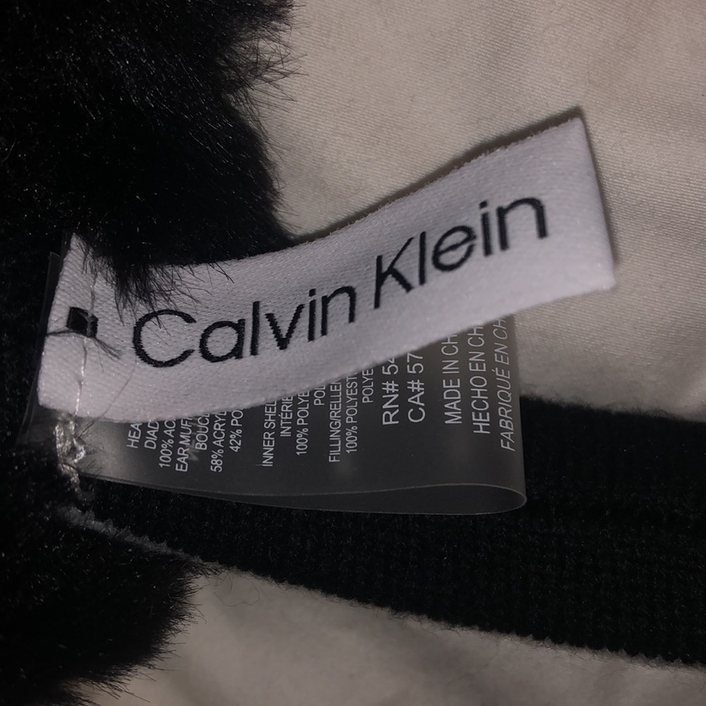 Calvin Klein black ear muff ear warmers with logo - Picture 7 of 7